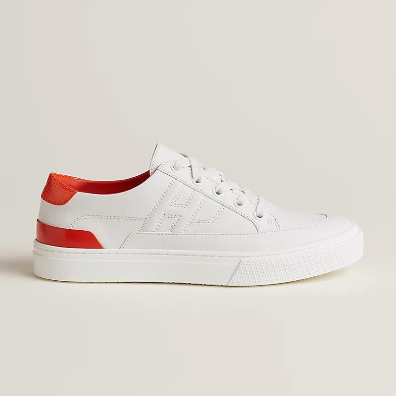 Giày Hermes Deep Sneaker Nữ Trắng Cam Đậm